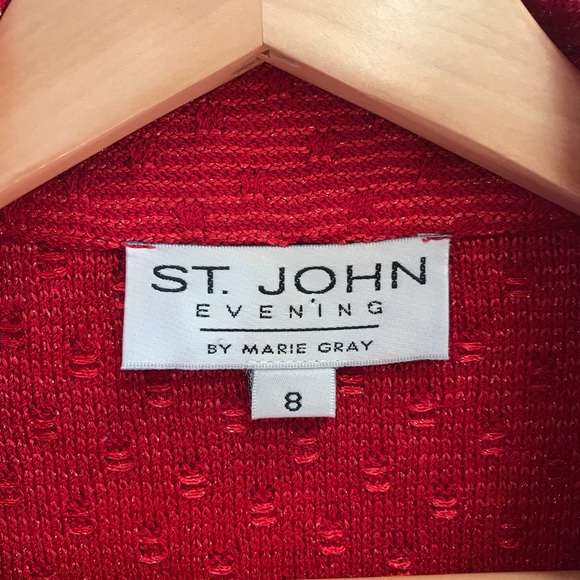 St John Evening Sequined Blazer Jacket 8 - Picture 2 of 7